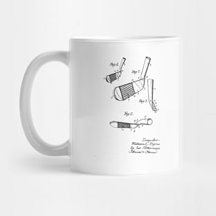 Golf Club Vintage Patent Drawing Mug